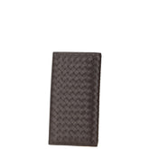 ボッテガヴェネタ イントレチャート 長財布 ブラウン レザー メンズ BOTTEGAVENETA 【中古】